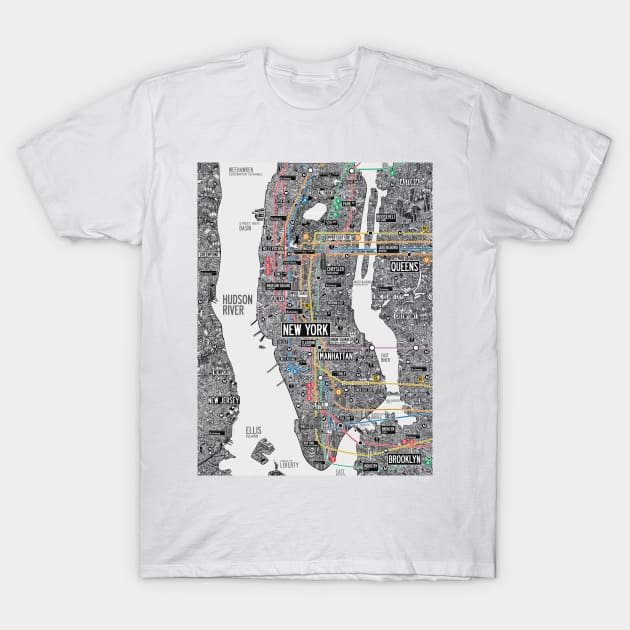Nyc subway map t shirt top